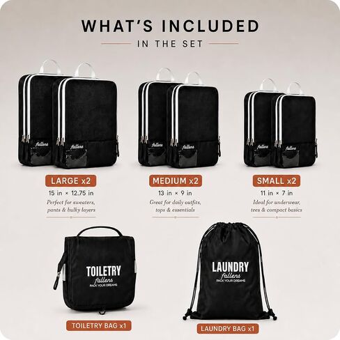 Luxury 8 Set Compression Packing Cubes for Travel. Heaven Sent.- Lightweight Luggage Organizer Bags - Durable Space Saver Bags - Travel Essentials in Saudi Arabia