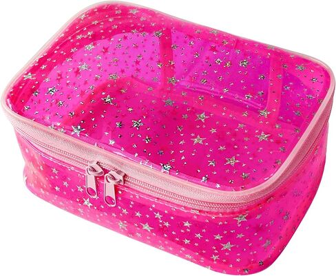 TPU Holographic Clear Makeup Bags Bulk,Clear Storage Bag Toiletry Pocket Portable Zippered Iridescent Pouch Waterproof Cosmetic travel Bags with white zipppe for Women in Saudi Arabia