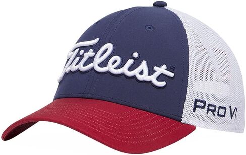 Titleist Golf Tour Performance Mesh Hat 2025 Navy/Crimson/White in Saudi Arabia