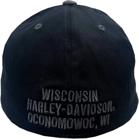 Harley-Davidson Men's MO Willie G Skull Colorblocked Baseball Hat, Gray/Black in Saudi Arabia