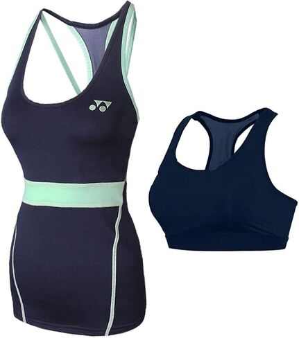 YONEX 20398EX Women's Tank (with Sports Bra) Charcoal (Medium) in Saudi Arabia