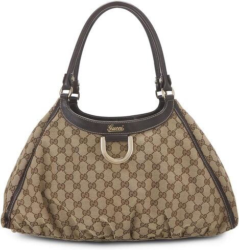 WHAT GOES AROUND COMES AROUND Women's Pre-Loved Gucci Canvas D Ring Abbey Large Tote Bag in Saudi Arabia