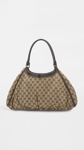 WHAT GOES AROUND COMES AROUND Women's Pre-Loved Gucci Canvas D Ring Abbey Large Tote Bag in Saudi Arabia