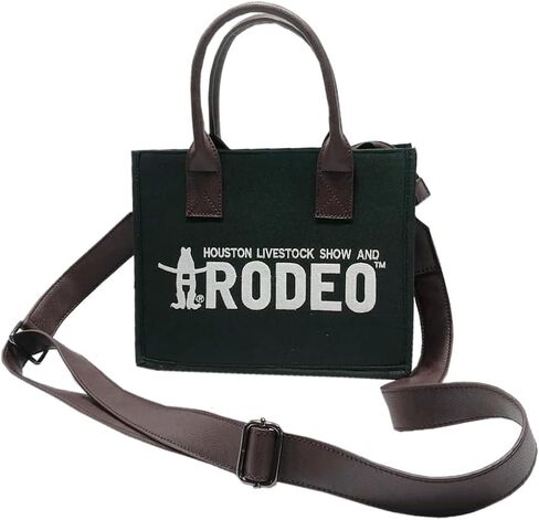 American Darling Laurel Downtown Rodeo Black Western Mini Tote Bag Genuine Leather Handle Bag | Houston Livestock Show & Rodeo in Saudi Arabia
