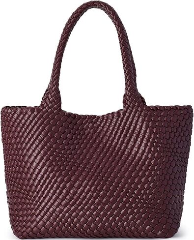Leather Tote Bag Woven Tote Bag Womens Purse Vegan Leather Shoulder Handbags Large Travel Totes for women in Saudi Arabia