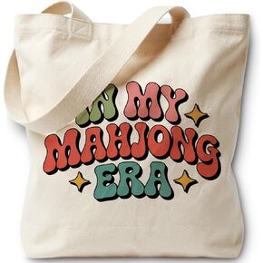 Mahjong Gifts Tote Bag for Women, Canvas Bag for Women Shopping Vacation Womens Work Tote Bag Gifts in Saudi Arabia