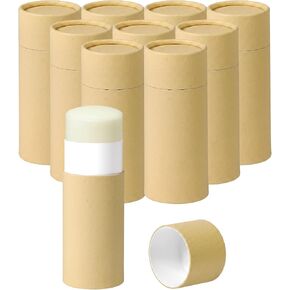EORTA 10 Pcs Cardboard Push Up Deodorant Containers 2.15 oz/61g, Refillable Kraft Tubes for Natural Deodorant, DIY Lip Balm, Moisturizer Sticks, Skincare, Solid Perfume & Body Lotion in Saudi Arabia