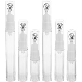 6pcs Eye Cream Applicator Tool: 5ml/10ml/15ml Eye Gel Cream Container Flat Applicator - Massager Tip Head Airless Pump Skincare Bottle Refillable Roll On Dispenser in Saudi Arabia