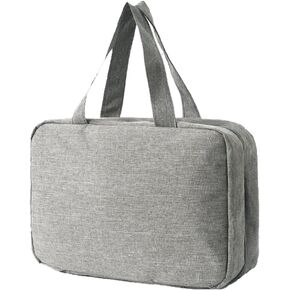 Travel Makeup Bag, Large Capacity Women's Makeup Bag, Waterproof Portable Four-Fold Travel Storage Box, Layered Mesh Toiletries Bag, Suitable for Daily Use, Business Travel, Tourism, etc. (Grey) in Saudi Arabia