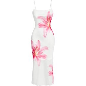Floerns Women's Flower Print Slip Dress Spaghetti Strap Summer Bodycon Cami Dress in Saudi Arabia