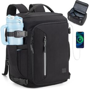 Tzowla 40x30x20 cm Travel Bag with Large Cup Holder Pocket,Personal Item Expandable Rackpack for Men/Women,Laptop Backpacks Carry On Flight Approved,Business Weekender Bags Fit 15.6 Inch Laptop in Saudi Arabia