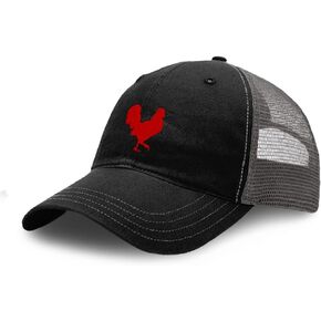 Richardson Soft Mesh Cap Hat Embroidered Red Rooster in A Poultry Embroidery Trucker Hats for Men & Women in Kuwait