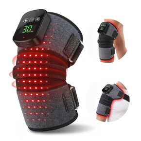 Red Light Therapy Knee Massager with Heat & Vibration | 660nm & 850nm Infrared Light, 5000mAh Rechargeable Cordless, For Shoulder, Elbow, Leg, Heated Knee Brace in Saudi Arabia