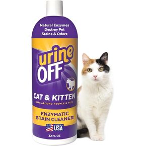 Urine Off Kitten & Cat Pet Stain Remover | Fresh Scent Carpet Cleaner | Bio Enzymatic Stain & Urine Odor Eliminator | Pet Safe Cleaner | 1 gal. in Kuwait