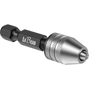 LABEAR - Drill Chuck Keyless Mini Adapter ¼ Inch Hex Shank | 0.3-3.2mm Capacity for Micro Drill Bits For Cordless Screwdrivers, Drills, and Power DIY Tools in Saudi Arabia
