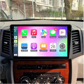Android 13 Double Din Car Stereo for 2004-2007 Jeep Grand Cherokee 10 Inch HD Touch Screen Car Audio Multimedia Receiver with CarPlay Android Auto GPS Radio Navigation Bluetooth Camera(2G+32G) in Saudi Arabia