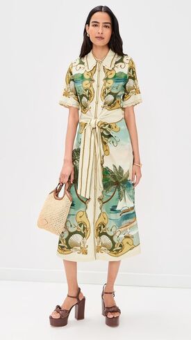 FARM Rio Women's Royal Sea Multicolor Midi Dress in Saudi Arabia