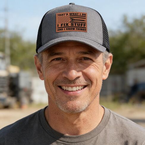 Gifts for Dad Husband Grandpa Fathers Day Dad Hat Ideas Birthday I Fix Stuff Trucker Hat in Kuwait