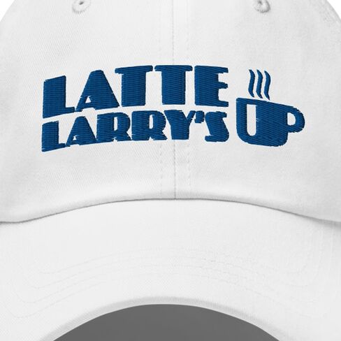 HBO - Curb Your Enthusiasm Latte Larry's Embroidered Hat - Officially Licensed White in Saudi Arabia
