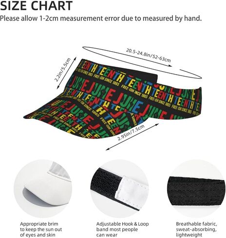 Juneteenth Sun Visor Hats Adjustable Sport Golf Hat Baseball Cap for Women Men in Saudi Arabia