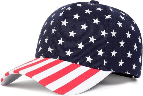 4th of July American Flag Baseball Cap for Men Women Red White and Blue Hats Adjustable Outdoor Sun Hat in Saudi Arabia