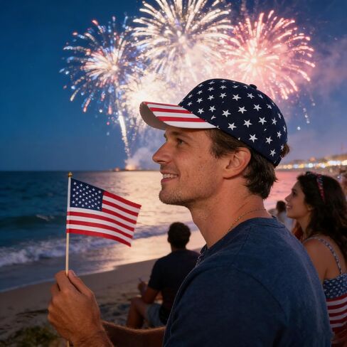 4th of July American Flag Baseball Cap for Men Women Red White and Blue Hats Adjustable Outdoor Sun Hat in Saudi Arabia
