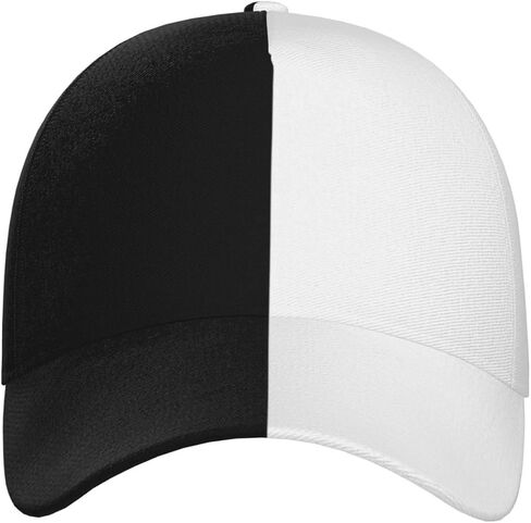Half Black Half White Baseball Cap with Adjustable Snapback Hat for Outdoor Sun Fisherman Hat in Saudi Arabia