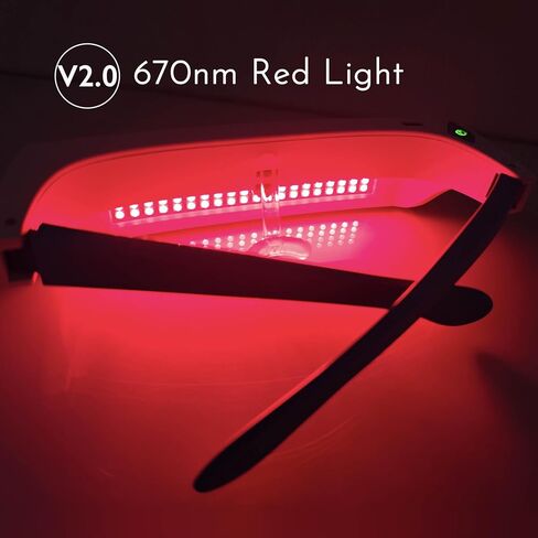 Red Light Therapy Glasses 670nm – UV-Free Wearable Light for Eye Comfort, Visual Wellness & Relaxation – Rechargeable, Adjustable Timers, Gentle Non-Invasive Red LED Glasses in Saudi Arabia