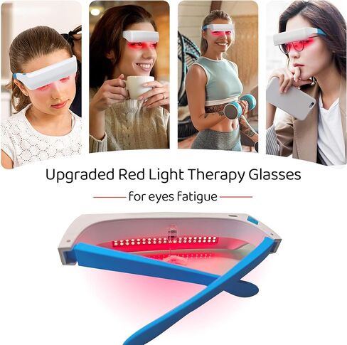 Red Light Therapy Glasses 670nm – UV-Free Wearable Light for Eye Comfort, Visual Wellness & Relaxation – Rechargeable, Adjustable Timers, Gentle Non-Invasive Red LED Glasses in Saudi Arabia