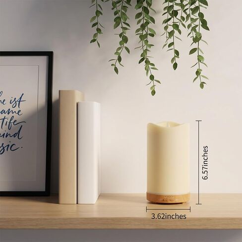 130ML Flameless Candle Essential Oil Diffuser with 3 Aroma Oils | for Small Space with 7 LED Color Night Light,Mini Humidifier for Bedroom Room Decor,Gifts for Women in Saudi Arabia