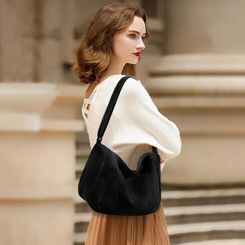 RNIEGA Corduroy Tote Bag for Women, Large Capacity Hobo Shoulder Bag in Saudi Arabia