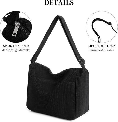 RNIEGA Corduroy Tote Bag for Women, Large Capacity Hobo Shoulder Bag in Saudi Arabia