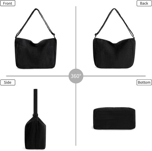 RNIEGA Corduroy Tote Bag for Women, Large Capacity Hobo Shoulder Bag in Saudi Arabia
