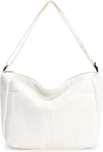 RNIEGA Corduroy Tote Bag for Women, Large Capacity Hobo Shoulder Bag in Saudi Arabia