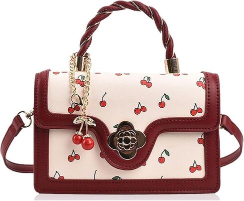 Cherry Purse for Women, Cherry Red Tote Bag Handbag in Saudi Arabia