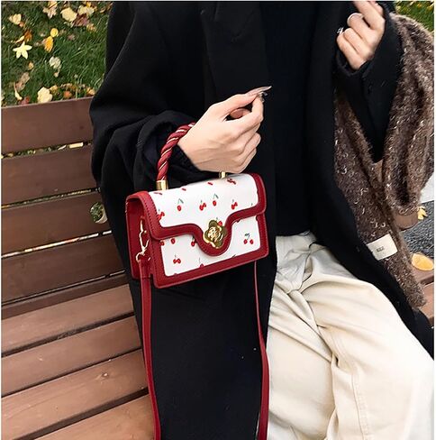 Cherry Purse for Women, Cherry Red Tote Bag Handbag in Saudi Arabia