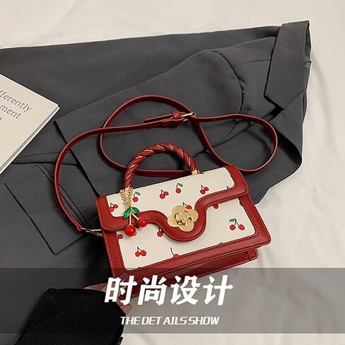Cherry Purse for Women, Cherry Red Tote Bag Handbag in Saudi Arabia