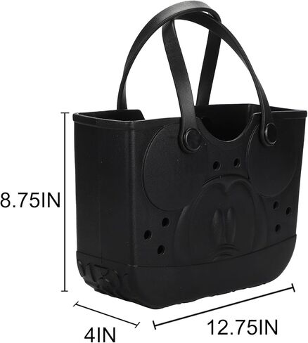 Disney Mickey Mouse 3D Face Black 12.75" Adult Mini EVA Molded Tote Bag in Saudi Arabia