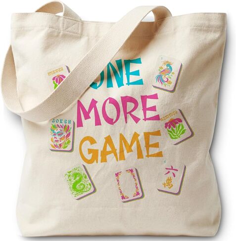 Mahjong Gifts Tote Bag for Women, Canvas Bag for Women Shopping Vacation Womens Work Tote Bag Gifts in Kuwait