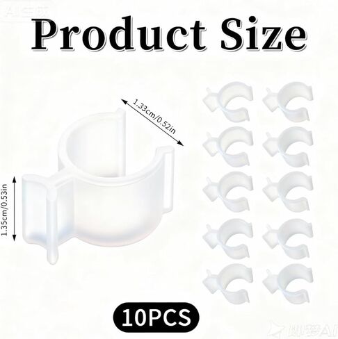 10 Pcs Leakproof Cosmetic Dispenser Pump Lock Clip,Clamp for Lotion Shampoo Cleansing Oil Bottles,Medium Size PP Plastic Leak Locks,Travel & Camping Friendly Accessory (Transparent) in Saudi Arabia
