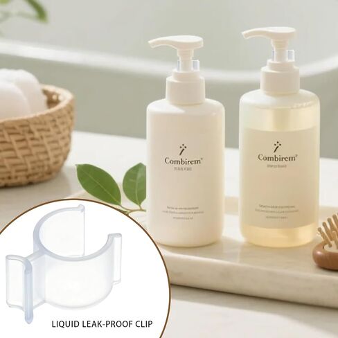 10 Pcs Leakproof Cosmetic Dispenser Pump Lock Clip,Clamp for Lotion Shampoo Cleansing Oil Bottles,Medium Size PP Plastic Leak Locks,Travel & Camping Friendly Accessory (Transparent) in Saudi Arabia