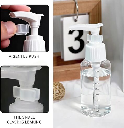 10 Pcs Leakproof Cosmetic Dispenser Pump Lock Clip,Clamp for Lotion Shampoo Cleansing Oil Bottles,Medium Size PP Plastic Leak Locks,Travel & Camping Friendly Accessory (Transparent) in Saudi Arabia