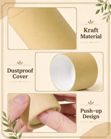 EORTA 10 Pcs Cardboard Push Up Deodorant Containers 2.15 oz/61g, Refillable Kraft Tubes for Natural Deodorant, DIY Lip Balm, Moisturizer Sticks, Skincare, Solid Perfume & Body Lotion in Saudi Arabia