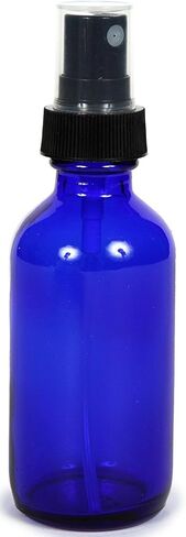 Cobalt Blue Glass Spray Bottle (2 oz, 4 pk) with BONUS Waterproof Labels, Fine Mist Sprayer in Saudi Arabia