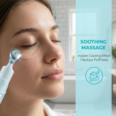 6pcs Eye Cream Applicator Tool: 5ml/10ml/15ml Eye Gel Cream Container Flat Applicator - Massager Tip Head Airless Pump Skincare Bottle Refillable Roll On Dispenser in Saudi Arabia