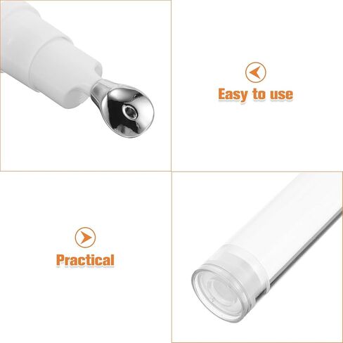 6pcs Eye Cream Applicator Tool: 5ml/10ml/15ml Eye Gel Cream Container Flat Applicator - Massager Tip Head Airless Pump Skincare Bottle Refillable Roll On Dispenser in Saudi Arabia