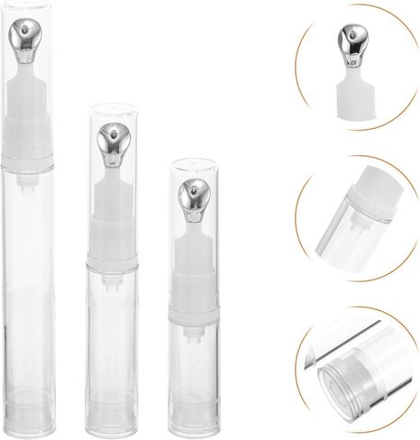 6pcs Eye Cream Applicator Tool: 5ml/10ml/15ml Eye Gel Cream Container Flat Applicator - Massager Tip Head Airless Pump Skincare Bottle Refillable Roll On Dispenser in Saudi Arabia