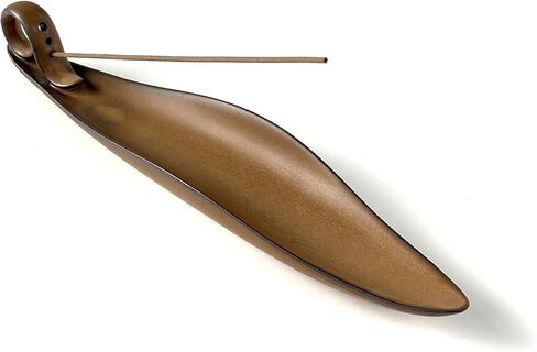 Home Ceramic Ceremony Incense Holder,Creative Incense Burner Base for Sticks with 3 Holes(1.3-1.6mm/1.7mm/3mm),Handmade insence-sticks burner for Meditation Yoga Spa Room Decor,Gift Home Decor (Brown) in Saudi Arabia