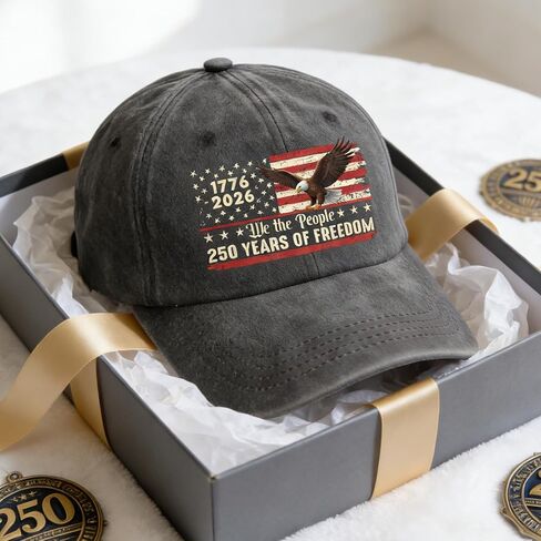 USA 250th Anniversary Cap - Hat Baseball Cap for Men Women, Eagle Patriotic American Flag for Independence Day in Saudi Arabia