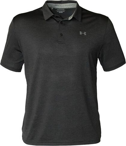 Under Armour Men's Play Off Heather Polo Shirt HeatGear Top 1351131 (Black, S) in Saudi Arabia